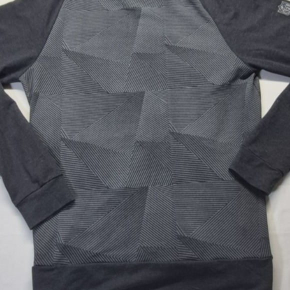 NFL Super Bowl Vlll‎ two toned gray full zip hoodie jacket geometric design  XS - Picture 13 of 13